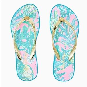 Lilly Pulitzer Flip Flops Size 6 New